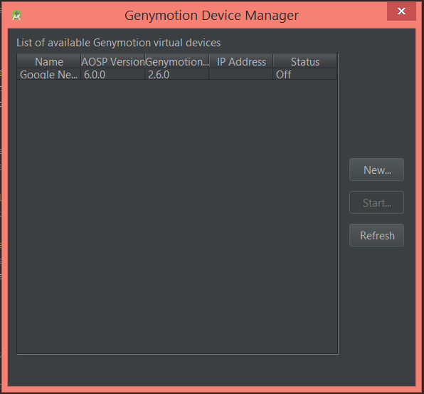 Create android virtual device command line